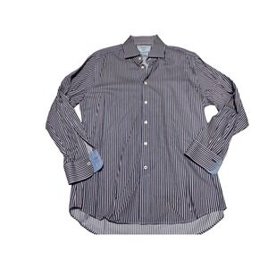 Charles Tyrwhitt Slim Fit Blue Red Stripe Button-Up Shirt Mens‎ M (16.5 / 34)